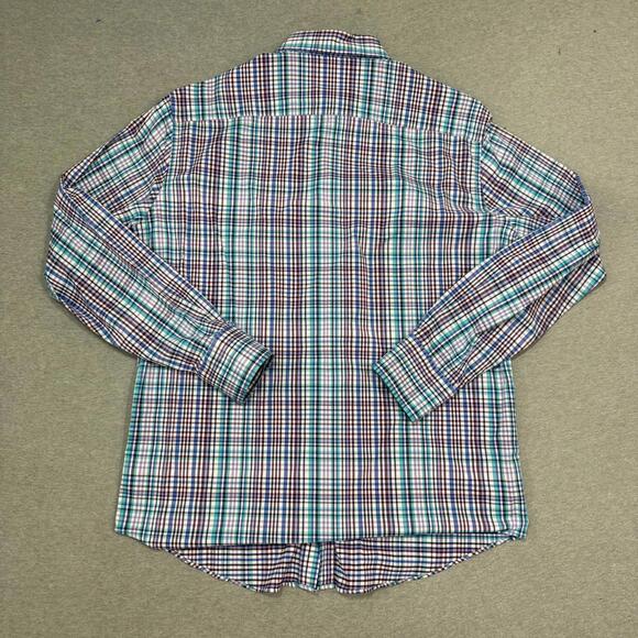 Peter Millar Shirt Mens Large Button Down Performance Golf Tattersall Preppy - Picture 5 of 6